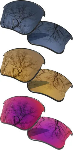 Vista 25 de ToughAsNails Juego de 3 lentes polarizadas de repuesto para Oakley Flak Jacket XLJ Pack