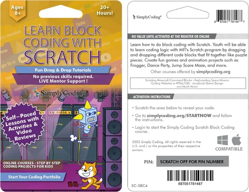 Vista 2 de Scratch Coding for Kids 8-12 Course: Learn to Code - Custom Block Coding Projects and Games - Computer Programming for Beginners - Scratch Coding