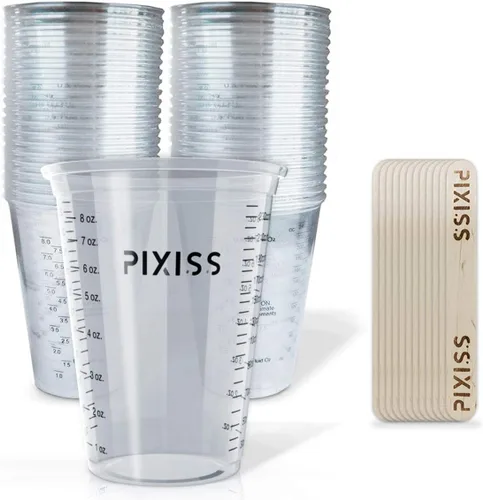 Vista 3 de Increíble kit de resina epoxi fundida transparente por Alumilite, vertido profundo con 20 vasos de mezcla de plástico desechables y varillas