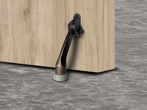 Vista 4 de QCAA Soporte de puerta de Kickdown resistente, 4", Zinc Die Cast, Cobre antiguo, Hecho en Taiwán