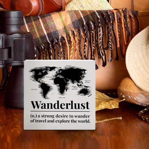 Vista 2 de Regalos para amantes de la aventura de viaje para mujeres y hombres, regalos para viajeros aventureros, decoración de aventura de viaje