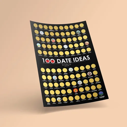 Vista 7 de Póster de 100 fechas para rascar la lista de deseos - Póster rascador grande para pareja de aventuras - Lista de cosas que hacer para pareja - Lista