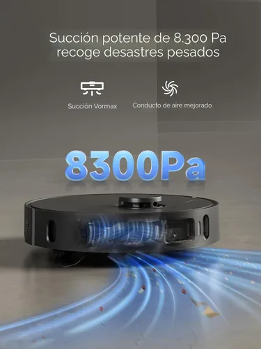 Vista 5 de DREAME X30 Ultra Robot Aspirador y Fregona Combo, Succión de 8300Pa, Fregona Extensible y Autolimpiante con Agua de 140°F, Fregona Removible