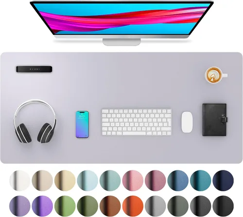 Vista 290 de Aothia - Protector de escritorio de cuero sintético grande, base antideslizante para mouse y superficie para escribir, impermeable, fácil de Agua