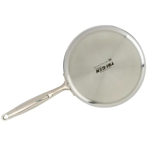 Vista 4 de WINCO Sartén para saltear de tres capas, color plateado