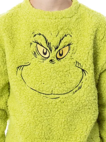 Vista 3 de Dr. Seuss The Grinch Who Stole Christmas - Conjunto de pijama familiar a juego para hombres, mujeres, niños, niños pequeños, Verde