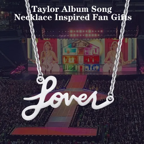 Vista 4 de COTATI Taylor Collar Swifties Álbum Amante de la música Media noche Eras Speaknow Fearless Todo demasiado bien Folklore Joyería Inspirada Fans