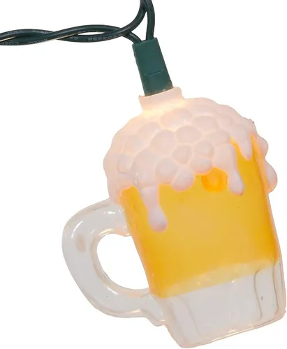 Vista 3 de Kurt S. Adler Kurt Adler UL0565 - Taza de cerveza, 10 luces, color amarillo y blanco