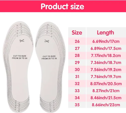 Vista 2 de WLLHYF 3 pares de plantillas de zapatos para niños, insertos de esponja de memoria, agarre de talón para niños, plantillas suaves y transpirables