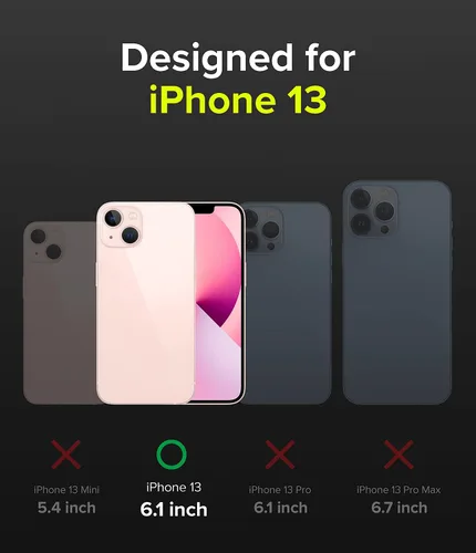 Vista 2 de Ringke Funda compatible con iPhone 13, delgada, translúcida, mínima, amarilleamiento, bisel elevado de policarbonato duro, revestimiento suave, Mate