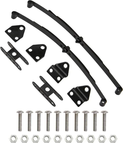 Vista 2 de ShareGoo - Kit de barra de acero con suspensión de resorte rígido compatible con RC4WD D90 1/10 RC Rock Crawler