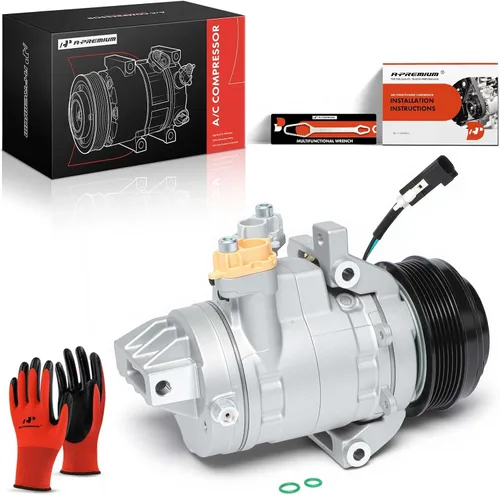 Vista 10 de A-Premium Compresor de aire acondicionado de CA con embrague compatible con Ford F-150 2015-2017 V6 2.7L turbocompresor, con estilo DKS20