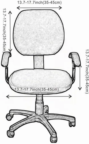 Vista 7 de Jinzio Funda para silla de oficina de computadora, tela protectora dividida y elástica, de poliéster, universal, para escritorio, para silla