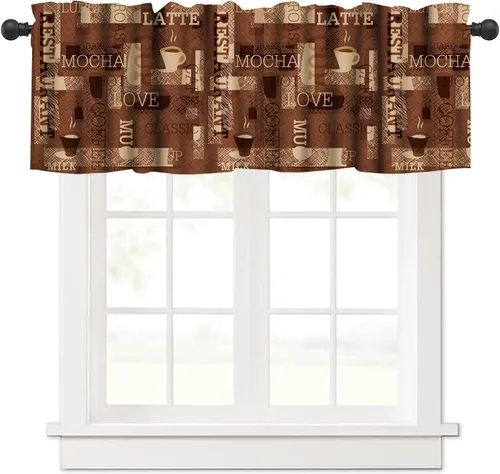 Vista 12 de Cenefas de cocina con estrellas de mar, cortinas de nivel para ventanas de cocina, cortinas de café con estrellas de mar, cortinas pequeñas