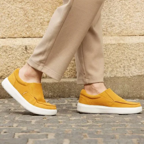 Vista 3 de OrthoComfoot Mocasines ortopédicos sin cordones para hombre mocasines casuales con soporte de arco para fascitis plantar, cómodos zapatos de vestir