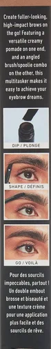 Vista 3 de NYX PROFESSIONAL MAKEUP Dip, Shape, Go! Kit de cejas de larga duración - Rubio