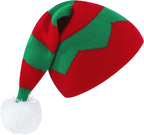 Vista 8 de American Trends Gorro de Papá Noel, gorro de Navidad cálido para invierno, gorro holgado de punto trenzado para adultos, mujeres y hombres, fiesta