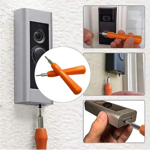 Vista 6 de JEDELEOS Repuesto de destornillador para timbre, juego de puntas de destornillador de doble punta para todos los timbres de video, timbre de video