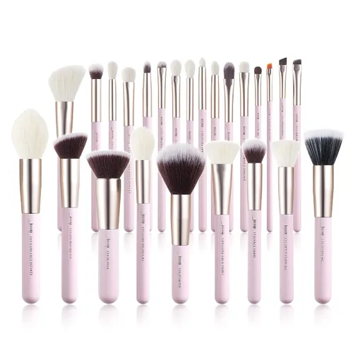 Vista 10 de Jessup Juego de 25 brochas de maquillaje profesional, base, polvo, corrector, sombra de ojos, difuminado, rubor, iluminador, brochas de cerdas