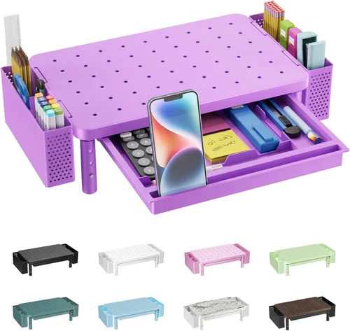 Vista 14 de WALI Soporte para monitor de computadora para escritorio, elevador Negro