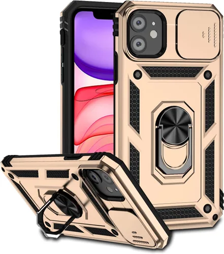 Vista 13 de Funda magnética compatible con iPhone 11 de 6.1 pulgadas, funda magnética para iPhone 11 con cubierta de cámara y soporte de grado militar, a prueba