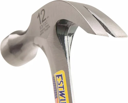 Vista 10 de ESTWING Martillo - Garra curvada de 16 oz con cara lisa y agarre de reducción de golpes - E3-16C, plateado