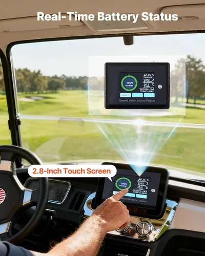Vista 5 de VEVOR Batería de litio para carrito de golf de 36 V (38.4 V) 105 AH, con cargador de 25 A, kit de batería Lifepo4, BMS de 200 A integrado