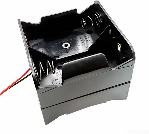 Vista 21 de 2 unidades de soporte para pilas D de 8 ranuras con respaldo doble y cables, caja para pilas de tamaño D de 8x1.5V 8D bilateral