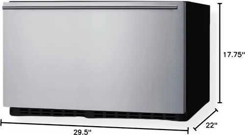 Vista 3 de Summit SDR30 - Refrigerador con cajones de 30 pulgadas, acero inoxidable