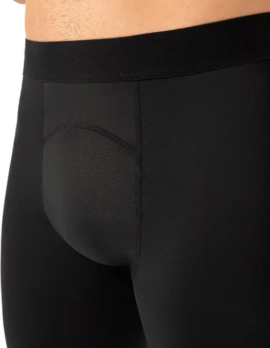 Vista 49 de Pantalones de compresión de 3/4 de una pierna para hombre, mallas de baloncesto atléticas para correr, leggings deportivos de capa base capri