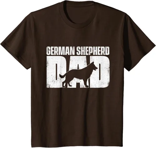Vista 34 de Camiseta de pastor alemán para el día del padre del dueño de perros caninos, Negro