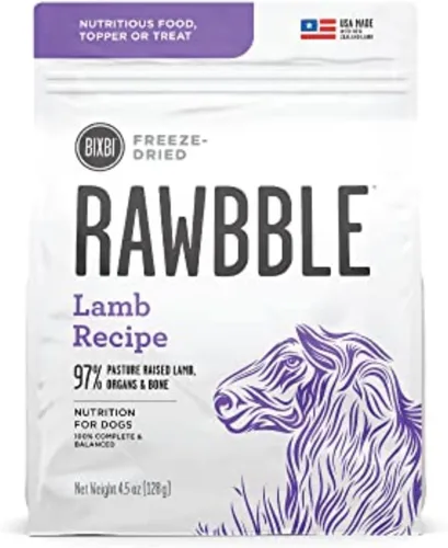 Vista 14 de BIXBI Rawbble - Alimento liofilizado para perros, receta de res, 4.5 onzas, 98% de carne y órganos, sin rellenos, comida cruda para perros apta