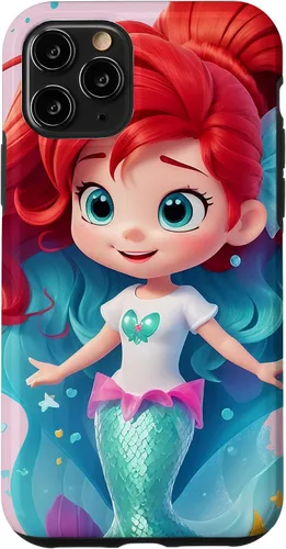 Vista 10 de Funda para iPhone 14 con diseño de sirenita
