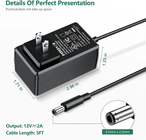 Vista 2 de Adaptador de CA con certificación UL, cargador de batería de repuesto para taladro inalámbrico rosa, kit de herramientas de destornillador eléctrico