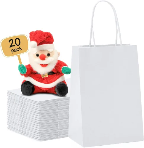 Vista 16 de METRONIC Bolsas de regalo de papel negro de 8 x 4.25 x 10.5 pulgadas, paquete de 100 bolsas de compras medianas de papel kraft con asas