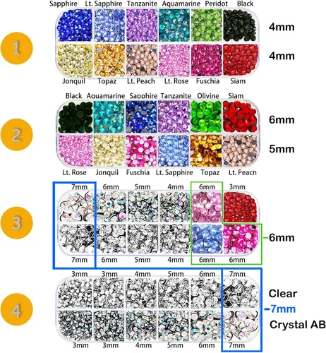 Vista 2 de Kit Bedazzler de esseelove con Diamantes de Imitación, Aplicador de Fijación, Set de Diamantes de Imitación de Fijación en Caliente DIY, Kit