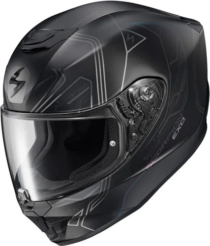 Vista 2 de ScorpionEXO R330 - Casco de motocicleta de cara completa con Pinlock Ready Shield Bluetooth con bolsillos para altavoces DOT ECE aprobado Bendr