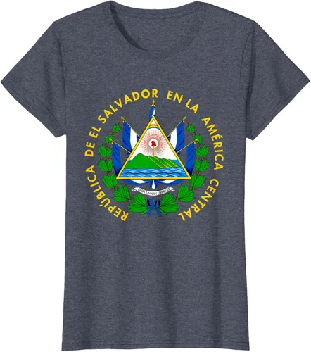 Vista 62 de Camiseta con diseño de emblema de la bandera de El Salvador