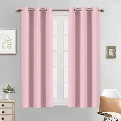 Vista 58 de Yakamok Cortinas opacas para dormitorio, aislamiento térmico, cortinas de oscurecimiento de habitación para sala de estar, juego de 2 paneles