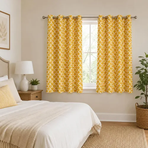 Vista 3 de VOGOL - Cortinas Boho, cortinas de ventana con aislamiento térmico y ojales para dormitorio y sala de estar, juego de 2 paneles, 52 x 63 pulgadas