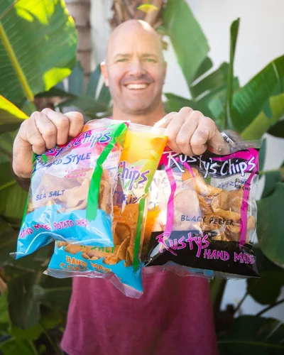 Vista 7 de Rusty's Chips - Chips crujientes y saludables para un bocado rápido - Chips sin gluten, sin conservantes, sin OMG, paquete de aperitivos veganos