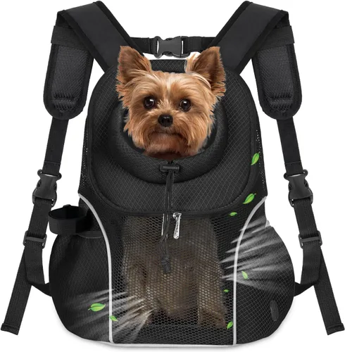 Vista 26 de WOYYHO Mochila portadora de perros para mascotas, mochila frontal
