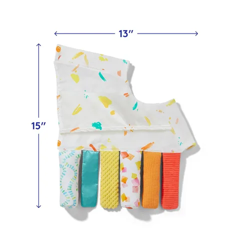 Vista 11 de LOVEVERY, El juego de regalo para recién nacido, gimnasio de juego con hebras sensoriales y kit de juego Looker, esenciales para el desarrollo