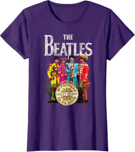Vista 6 de The Beatles Sgt. Pepper's Lonely Hearts Camiseta de manga corta Negro