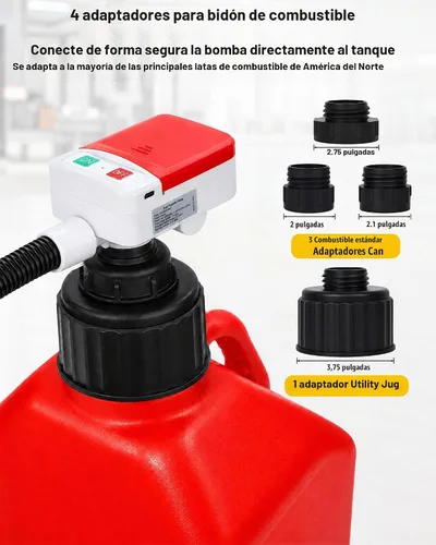 Vista 5 de Bomba de transferencia de combustible (3.2 GPM) con sensor de parada automática, manguera de 51 pulgadas de transferencia automática de bomba de gas