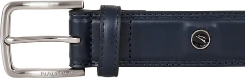 Vista 2 de Nautica Men's Dress Leather Belt for Suits and Pants Classic Business Fashion Adjustable Metal Buckle