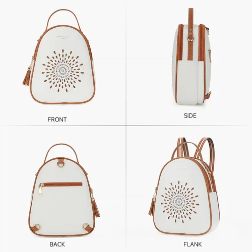 Vista 17 de T1953 Mochila para mujer, de piel sintética, para regalo para niñas y mujeres