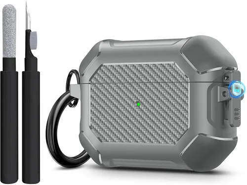 Vista 32 de Maxjoy Funda para AirPods Pro 3 (2025), funda protectora rígida compatible con Airpods Pro de 3ª generación con kit de limpiador de llavero