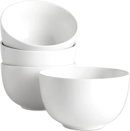 Vista 9 de DOWAN Tazones de sopa y cuencos de cereales de 5.8 pulgadas de profundidad, juego de 4 cuencos grandes de 30 onzas para cocina, cuencos de cerámica