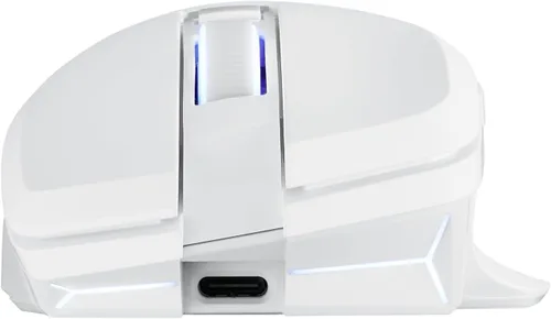 Vista 5 de PowerColor ALPHYN AM10 - Ratón inalámbrico para juegos, color blanco